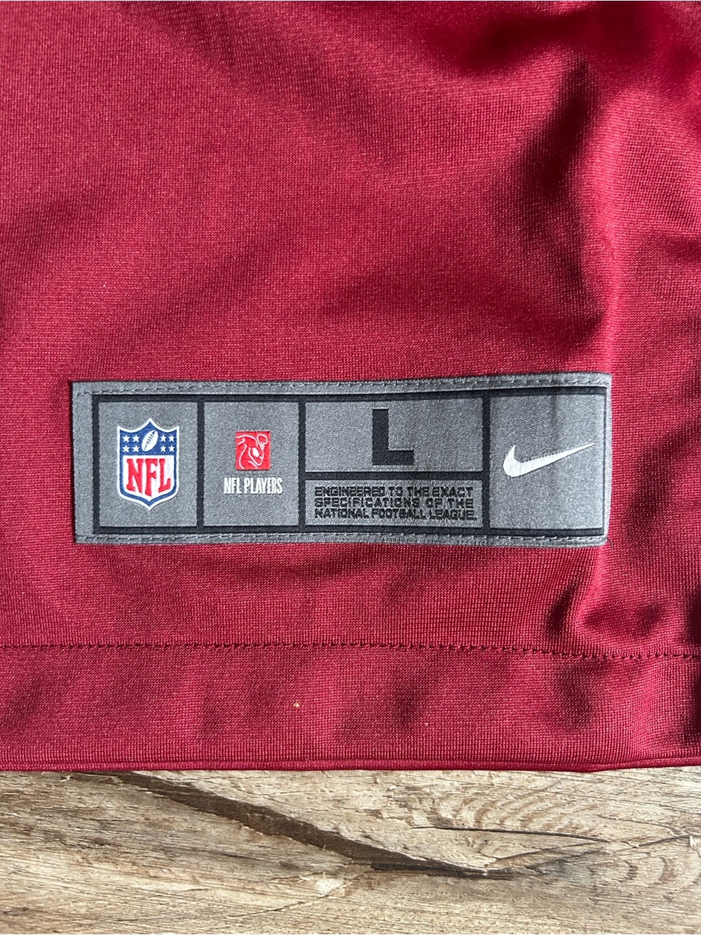 NWT NFL Commanders Maroon & Gold '99' Football Jersey LARGE/XL - Picture 5 of 5
